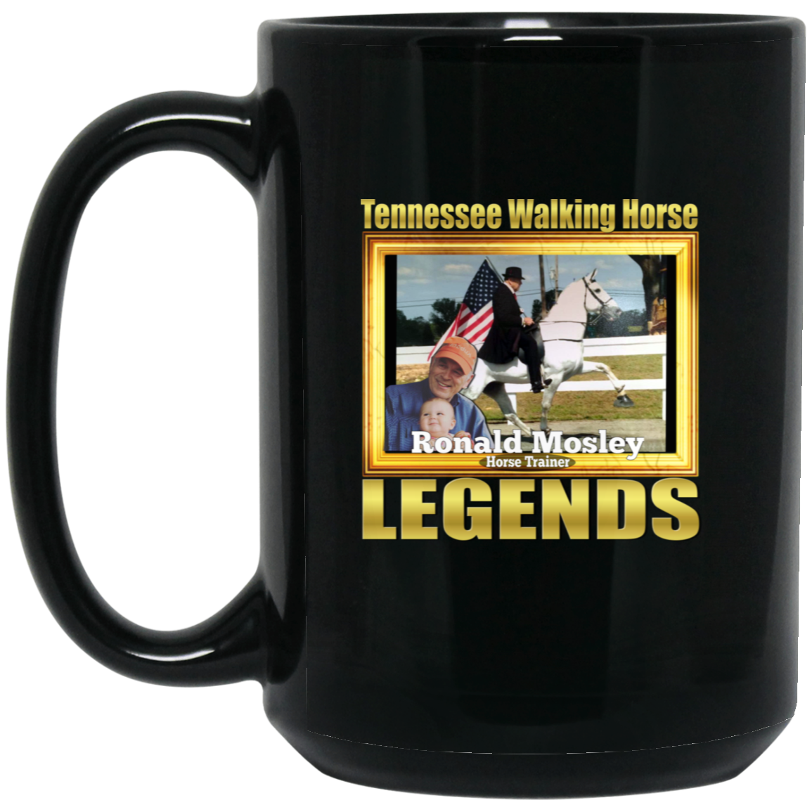 RONALD MOSLEY (Legends Series) BM15OZ 15oz Black Mug