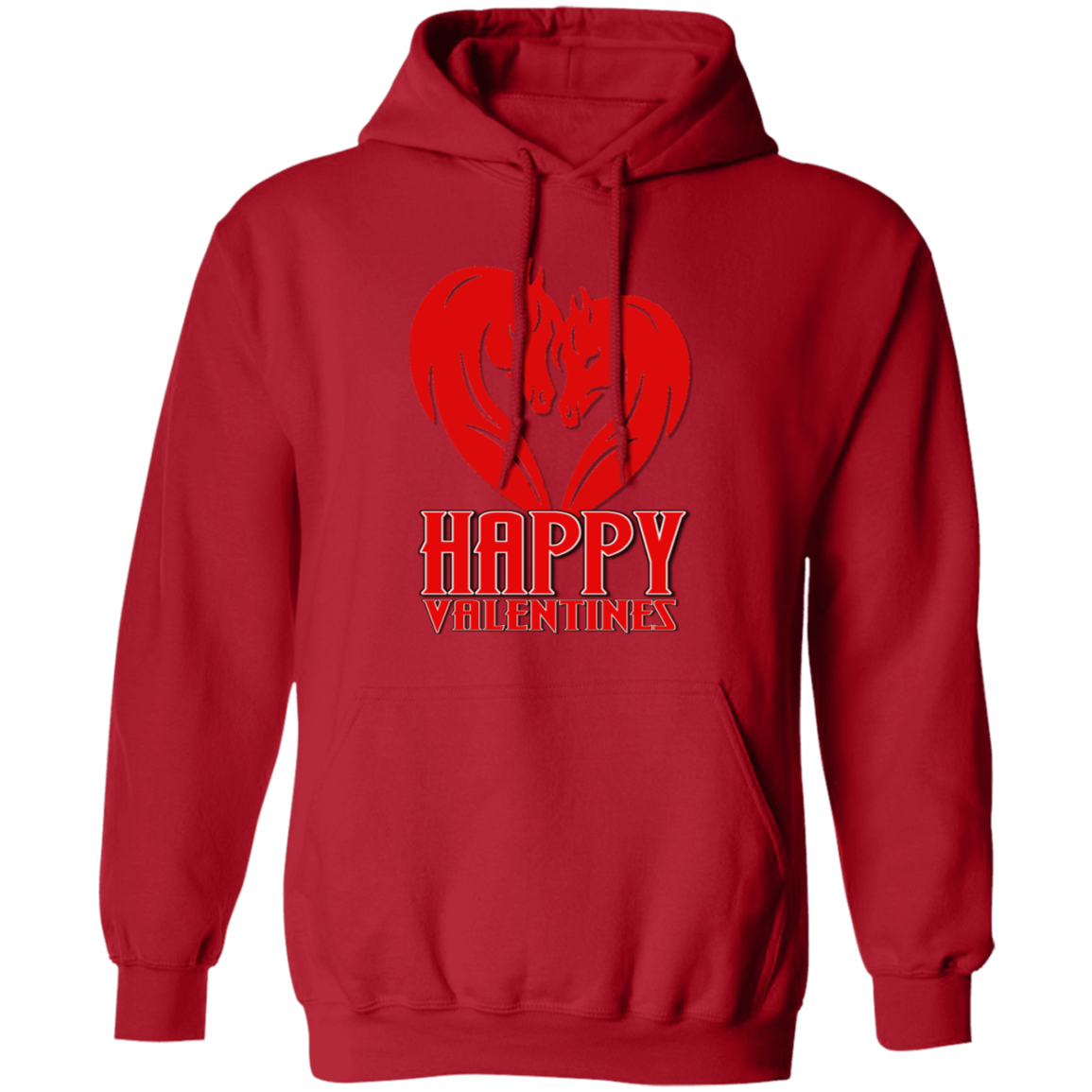 Horse Heart Happy Valentines G185 Gildan Pullover Hoodie