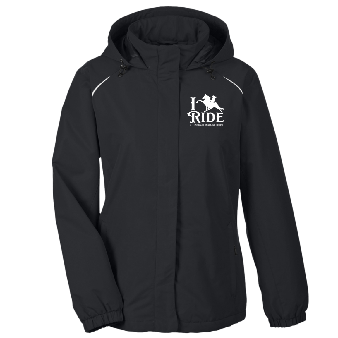 I RIDE A WALKING HORSE B (WHITE) 78224 Core 365 Womens Profile Fleece Lined Jacket