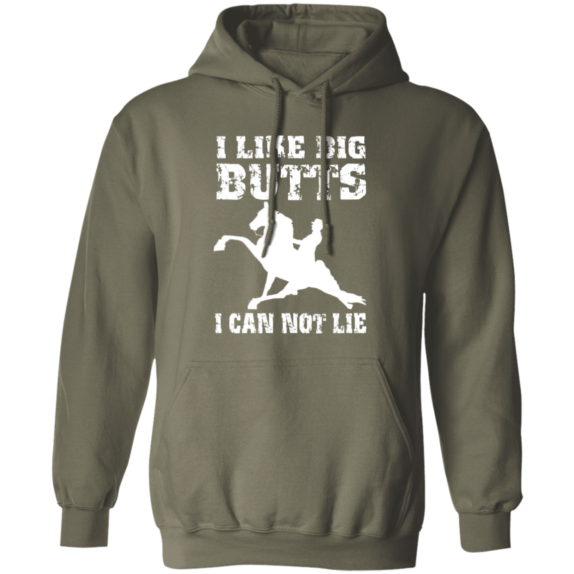 I LIKE BIG BUTTS (wht) G185 Gildan Pullover Hoodie