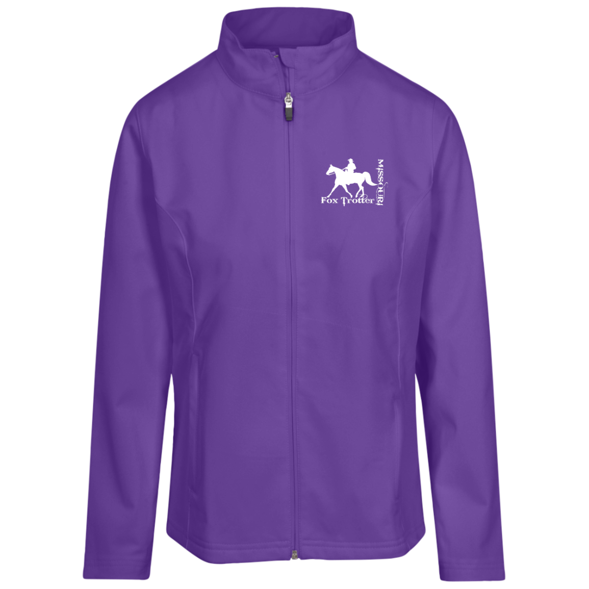 MISSOURI FOX TROTTER (white) 4HORSE TT80W Team 365 Womens Leader Soft Shell Jacket