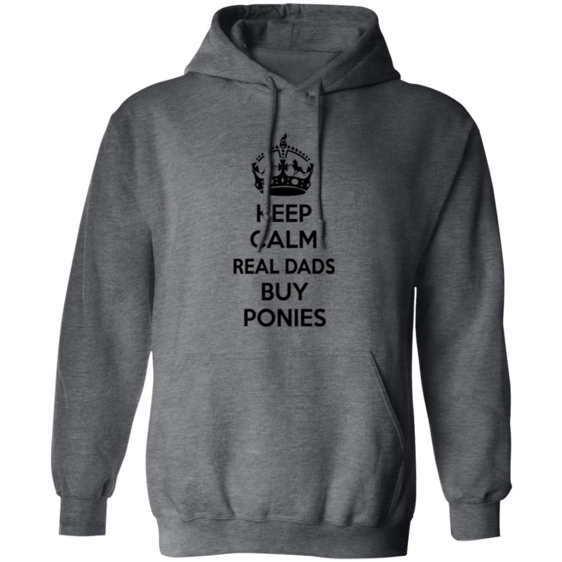 REAL DADS BUY PONIES (black) G185 Gildan Pullover Hoodie