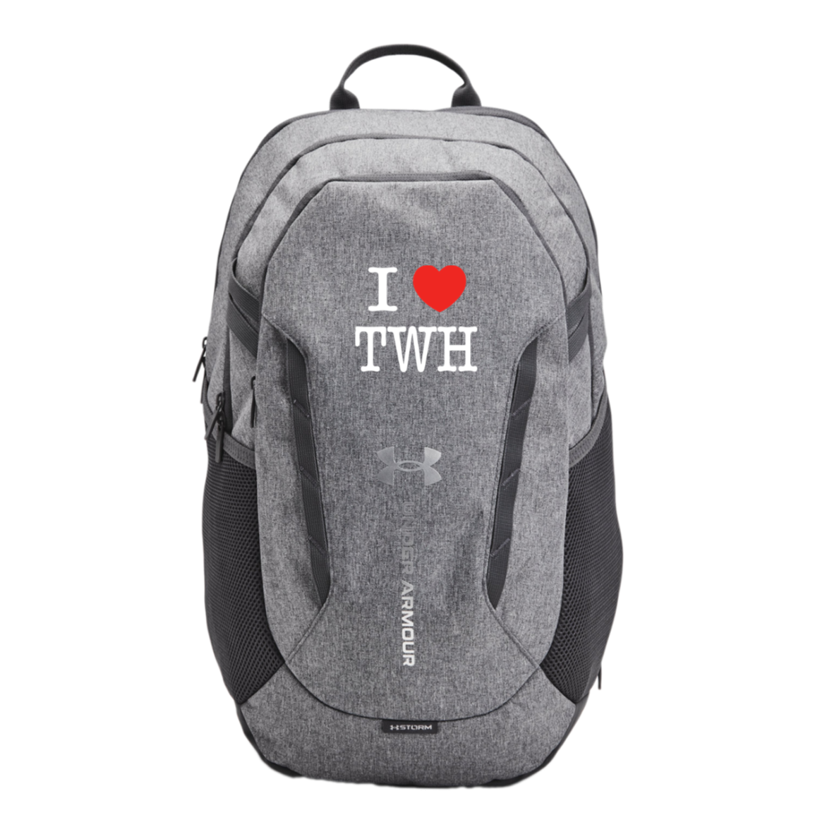 I LOVE TWH WHITE 1384673 Under Armour Hustle 6.0 TEAM Backpack