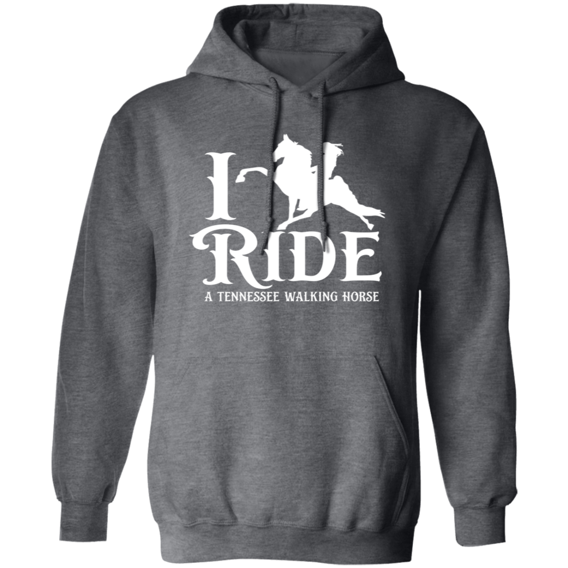 I RIDE A WALKING HORSE B (WHITE) G185 Gildan Pullover Hoodie