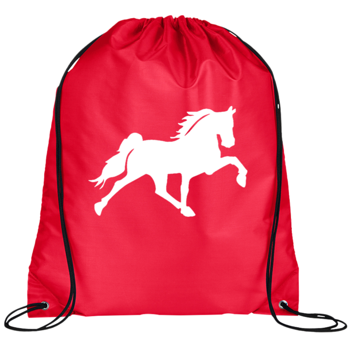 TENNESSEE WALKING HORSE DESIGN 3 JMD (WHITE) BG100 Prime Line Drawstring Cinch Backpack