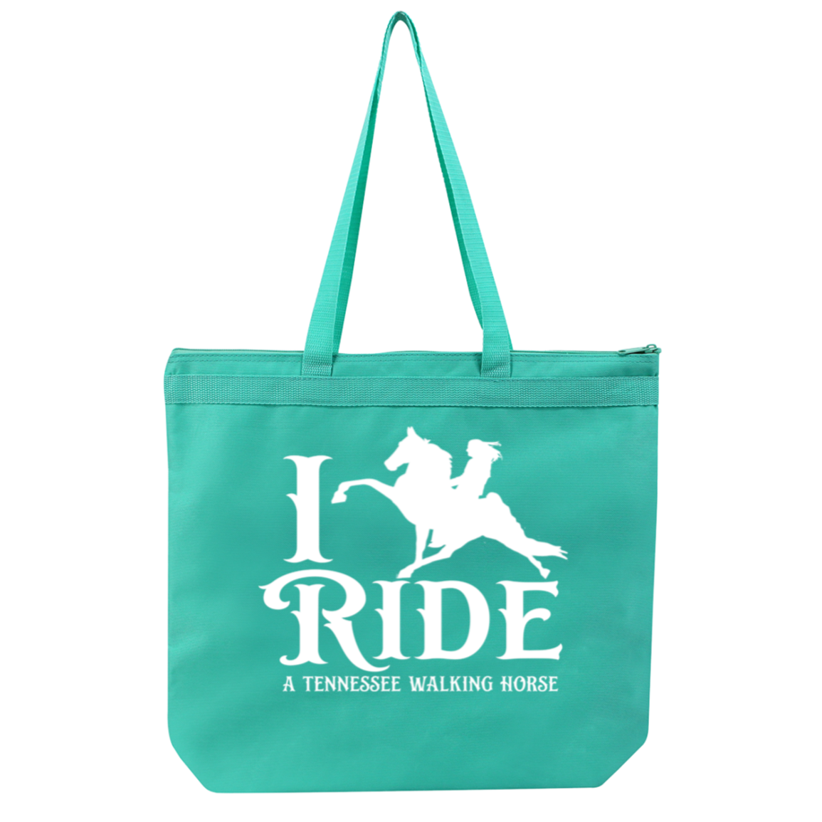 I RIDE A WALKING HORSE B (WHITE) 8802 Liberty Bags Melody Large Tote