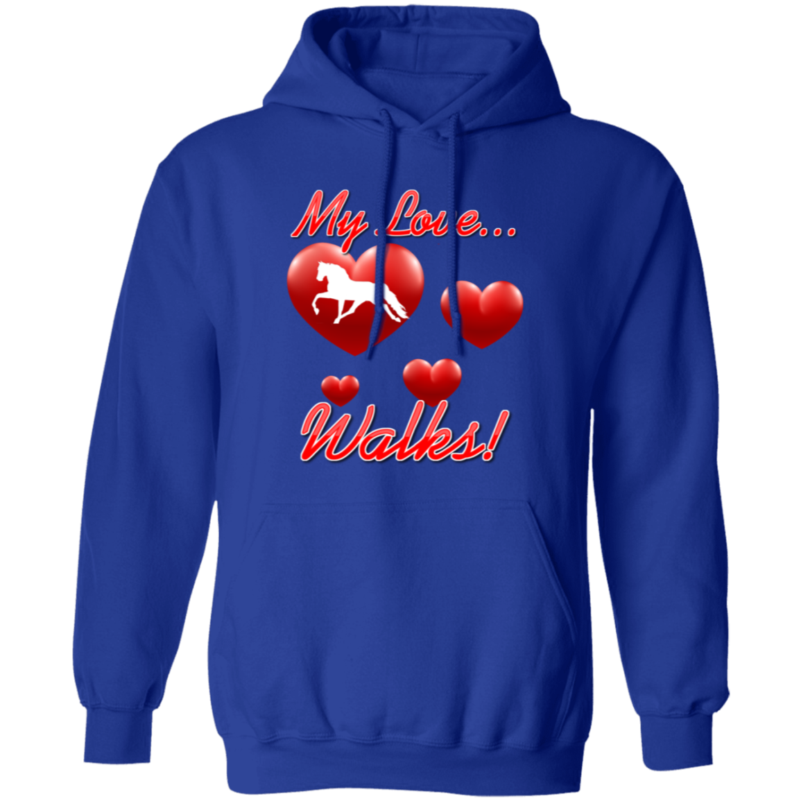 MY LOVE WALKS (Pleasure) G185 Gildan Pullover Hoodie