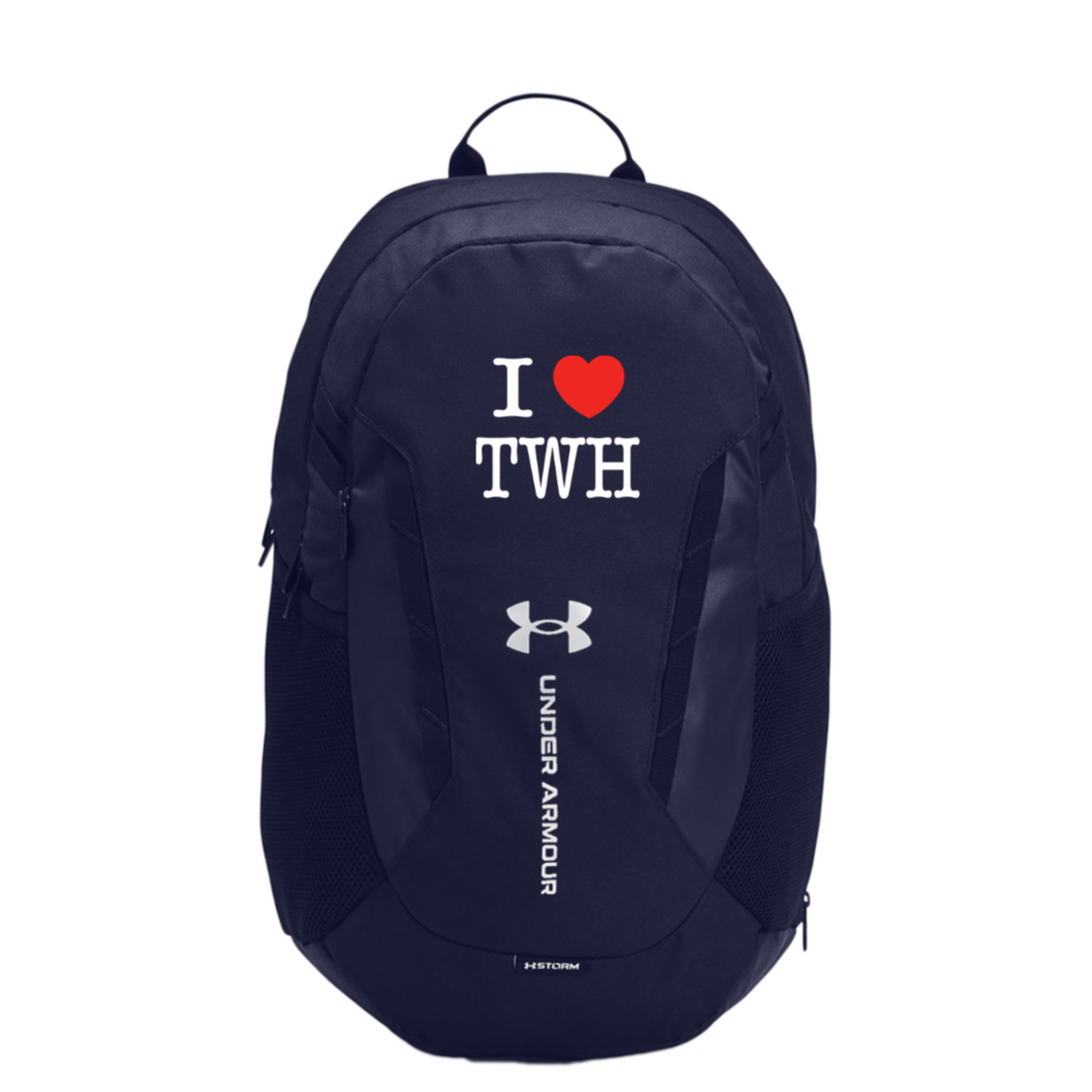 I LOVE TWH WHITE 1384673 Under Armour Hustle 6.0 TEAM Backpack