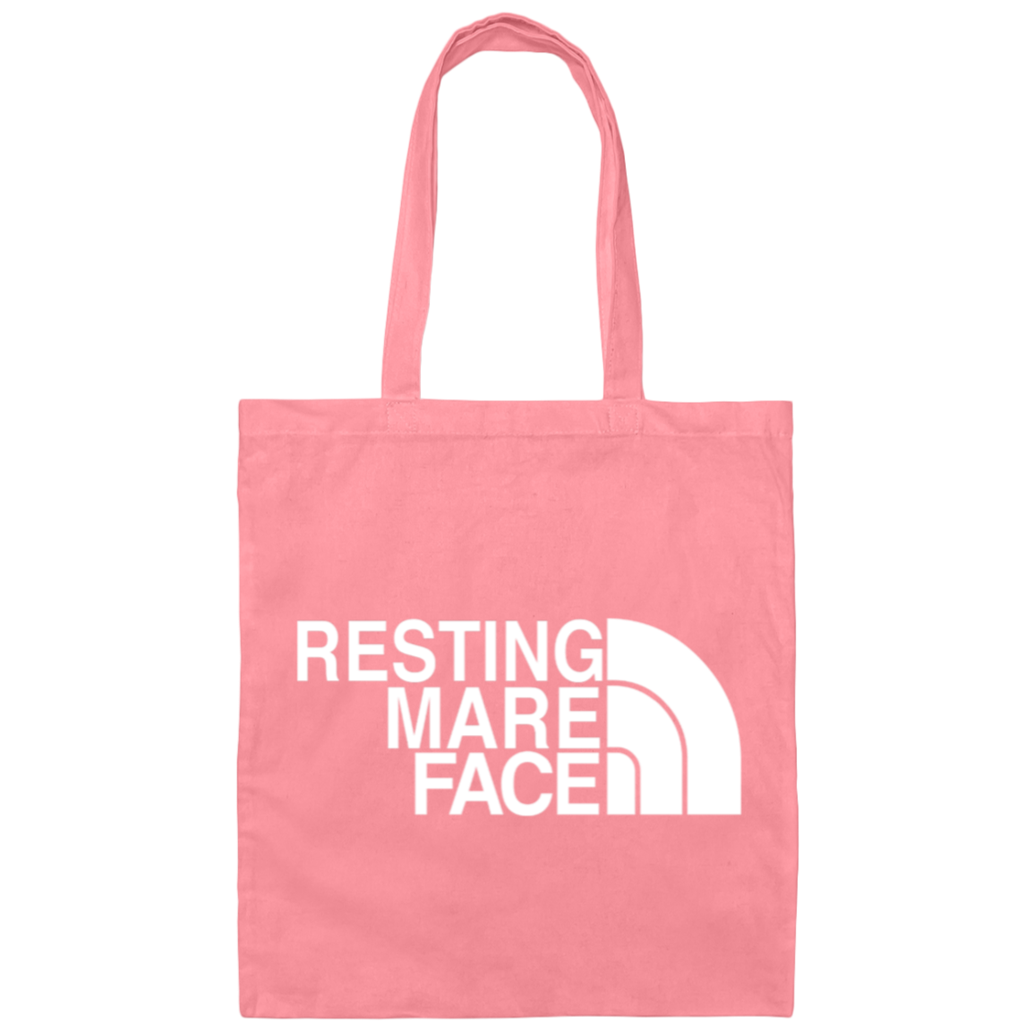 RESTING MARE FACE (white) BE007 Canvas Tote Bag