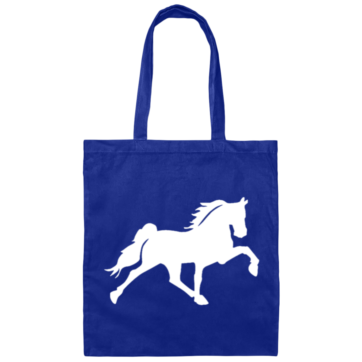 TENNESSEE WALKING HORSE DESIGN 3 JMD (WHITE) BE007 Canvas Tote Bag