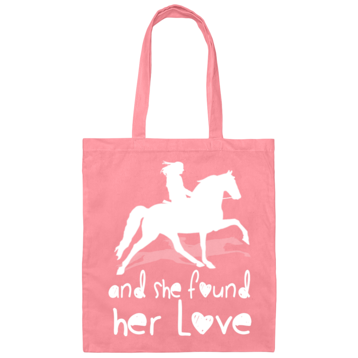 SHE FOUND HER LOVE (TWH pleasure) white art BE007 Canvas Tote Bag