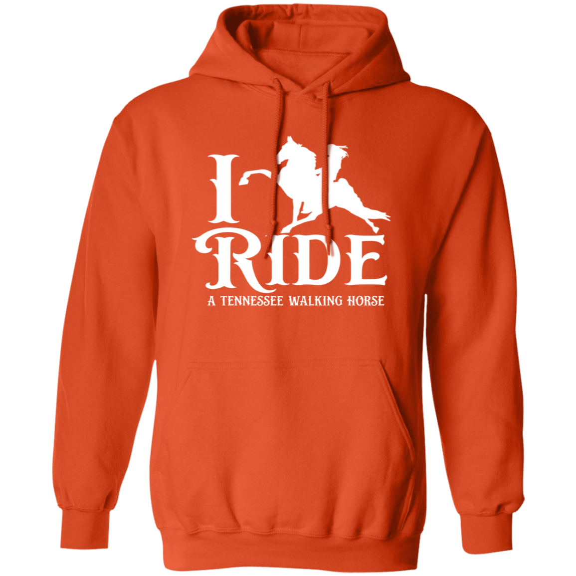 I RIDE A WALKING HORSE B (WHITE) G185 Gildan Pullover Hoodie