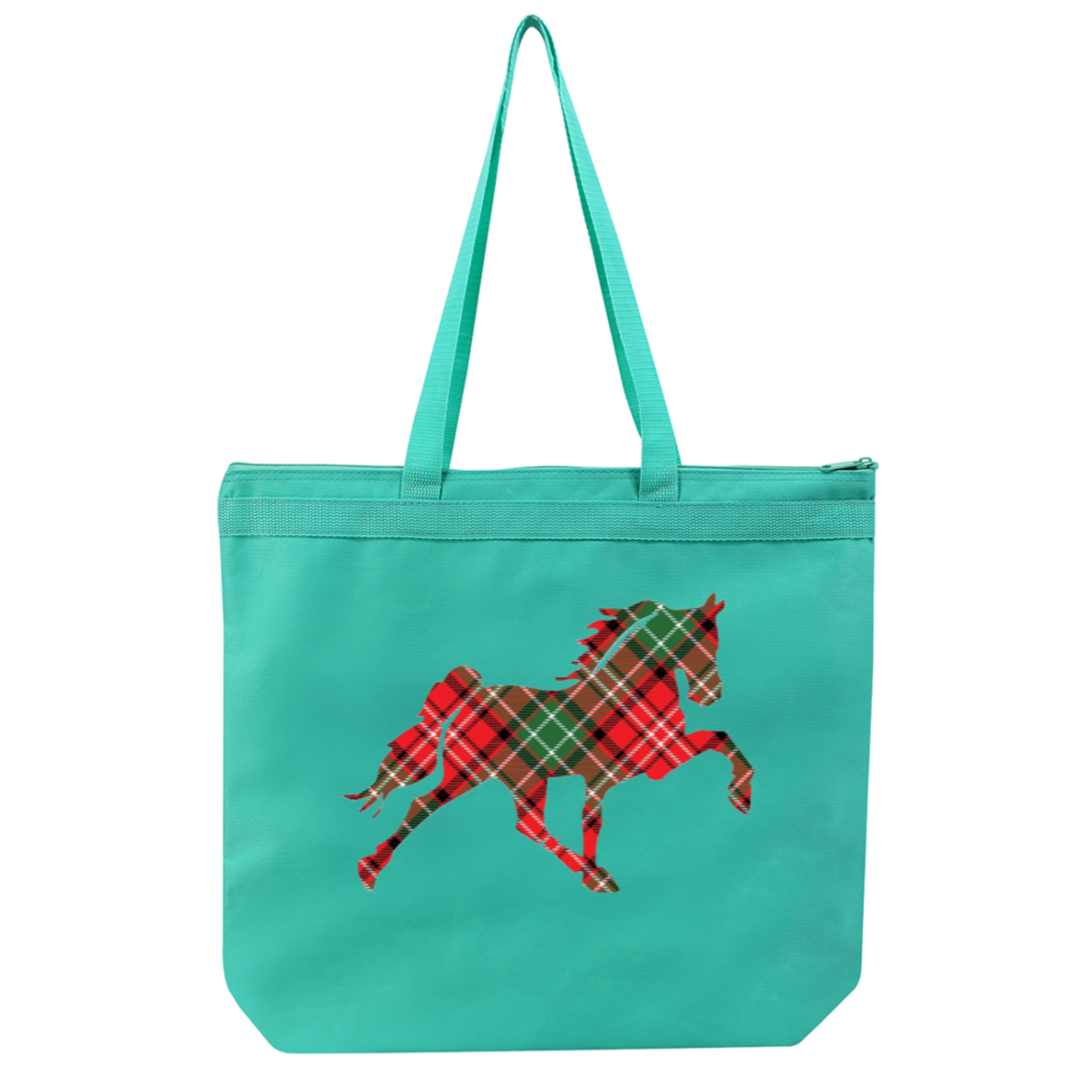 TENNESSEE WALKING HORSE DESIGN 3 JMD (RED PLAID) 8802 Liberty Bags Melody Large Tote