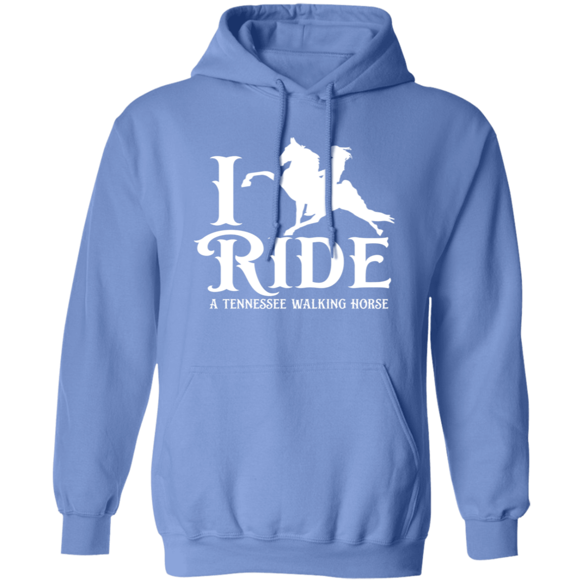 I RIDE A WALKING HORSE B (WHITE) G185 Gildan Pullover Hoodie