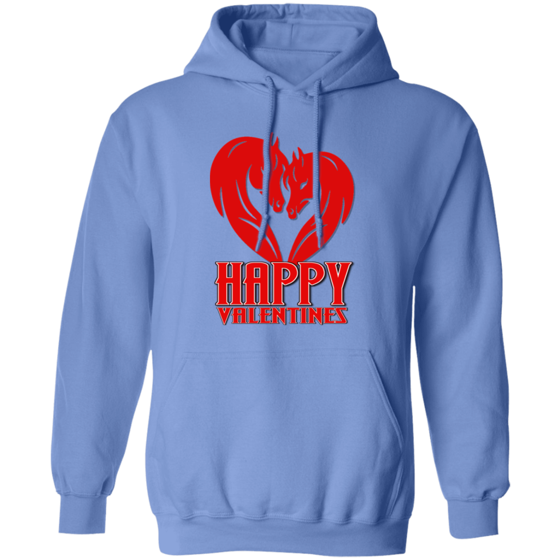 Horse Heart Happy Valentines G185 Gildan Pullover Hoodie