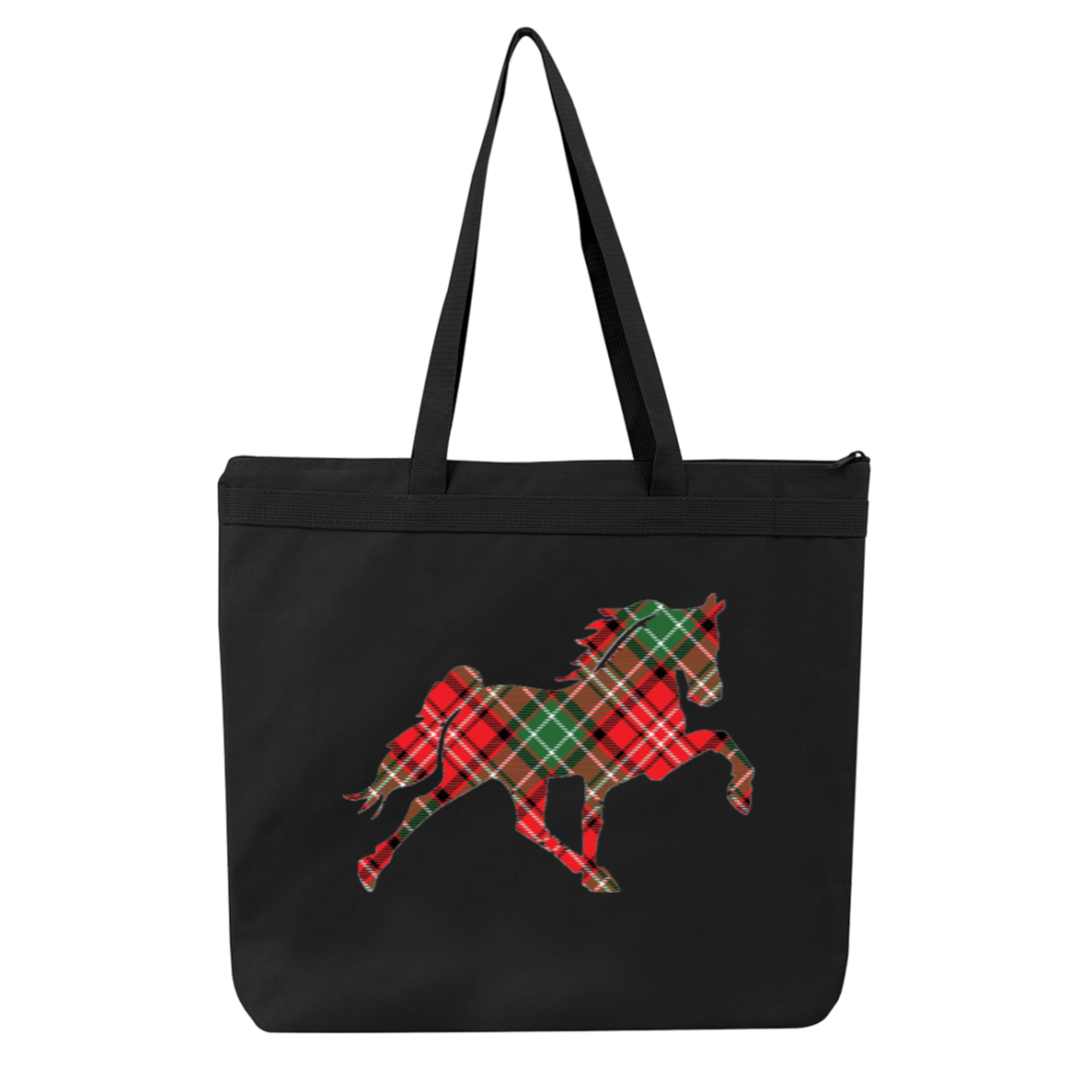 TENNESSEE WALKING HORSE DESIGN 3 JMD (RED PLAID) 8802 Liberty Bags Melody Large Tote