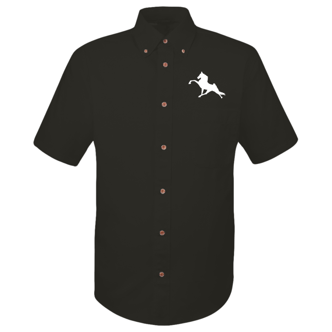 Tennessee Walking Horse Performance (WHITE) M500S Harriton Mens Easy Blend Short Sleeve Twill Shirt