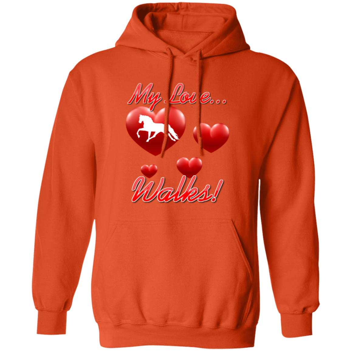 MY LOVE WALKS (Pleasure) G185 Gildan Pullover Hoodie