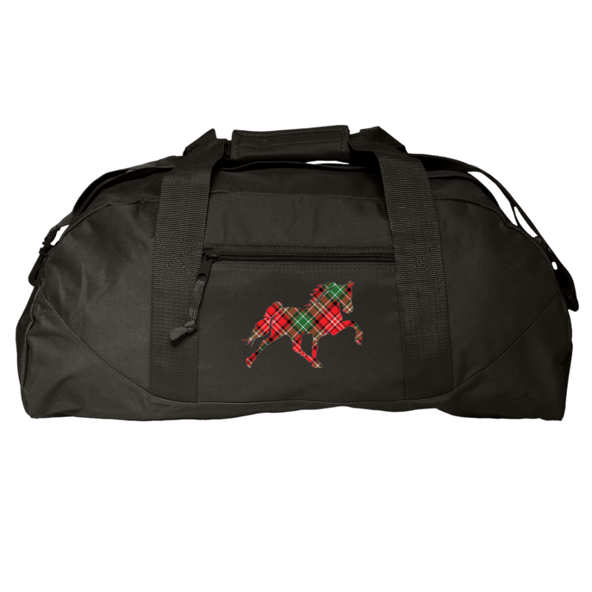 TENNESSEE WALKING HORSE DESIGN 3 JMD (RED PLAID) 8806 Liberty Bags Game Day Large Square Duffel