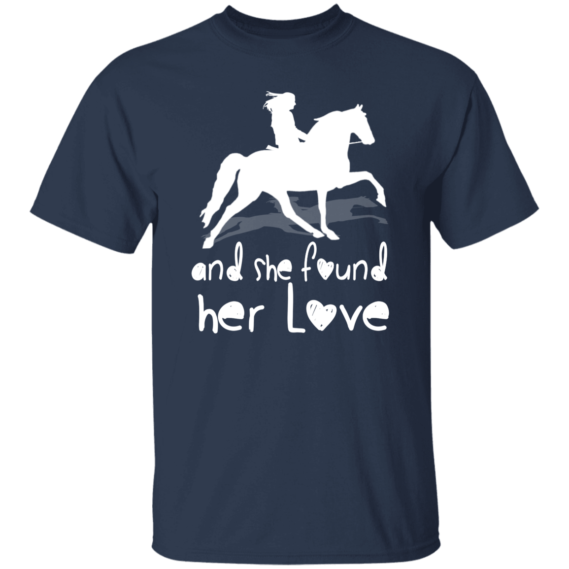 SHE FOUND HER LOVE (TWH pleasure) white art G500 5.3 oz. T-Shirt