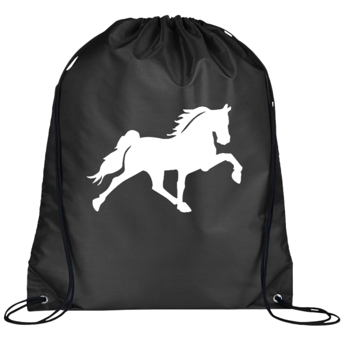 TENNESSEE WALKING HORSE DESIGN 3 JMD (WHITE) BG100 Prime Line Drawstring Cinch Backpack