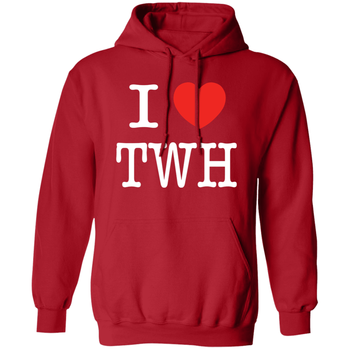 I LOVE TWH WHITE G185 Gildan Pullover Hoodie