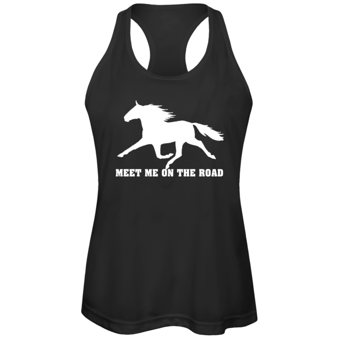 MEET ME ON THE ROAD (WHITE) TT11WRC Team 365 Womens Zone Racerback Tank