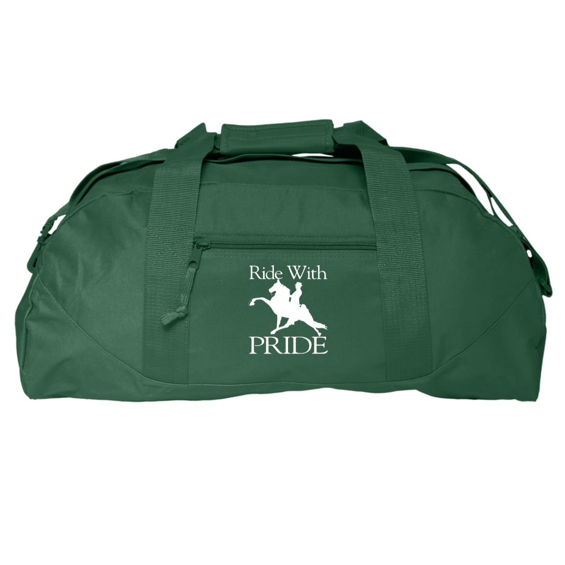 RIDEWITHPRIDEWHITE 8806 Liberty Bags Game Day Large Square Duffel