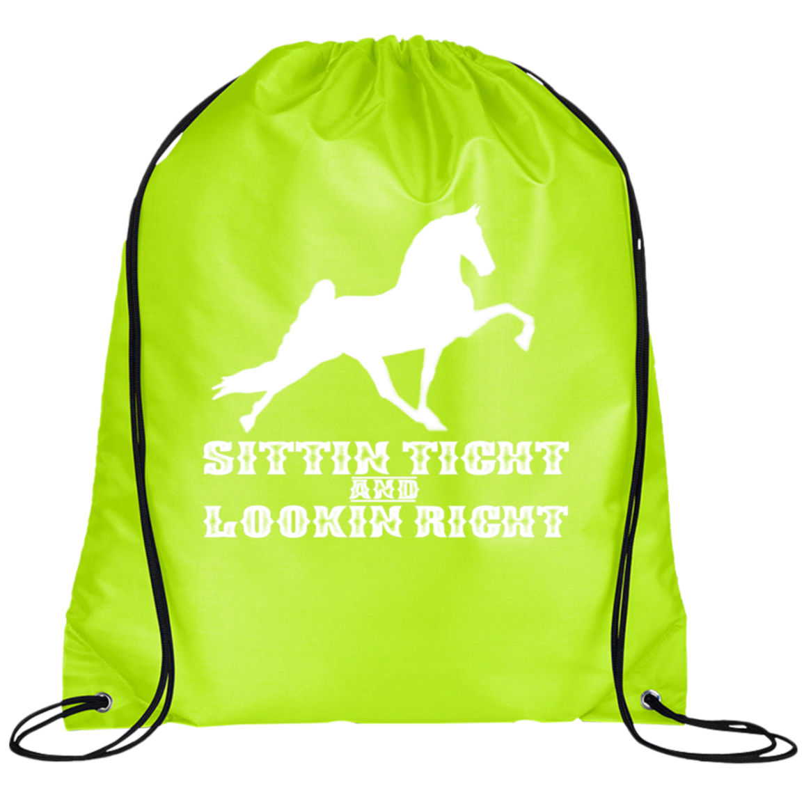 SITTIN TIGHT LOOKIN RIGHT TWH PERFORMANCE(WHITE) BG100 Prime Line Drawstring Cinch Backpack