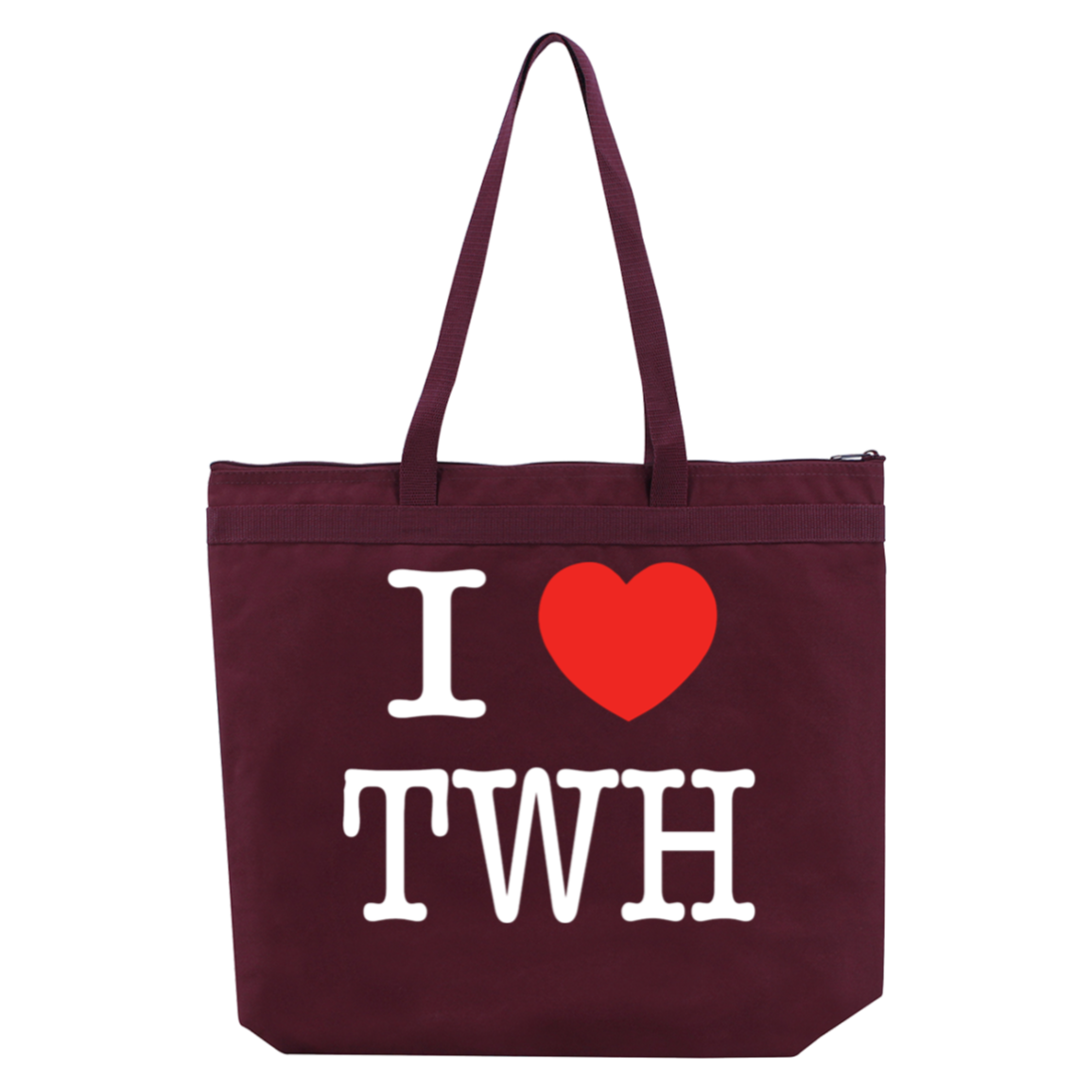 I LOVE TWH WHITE 8802 Liberty Bags Melody Large Tote