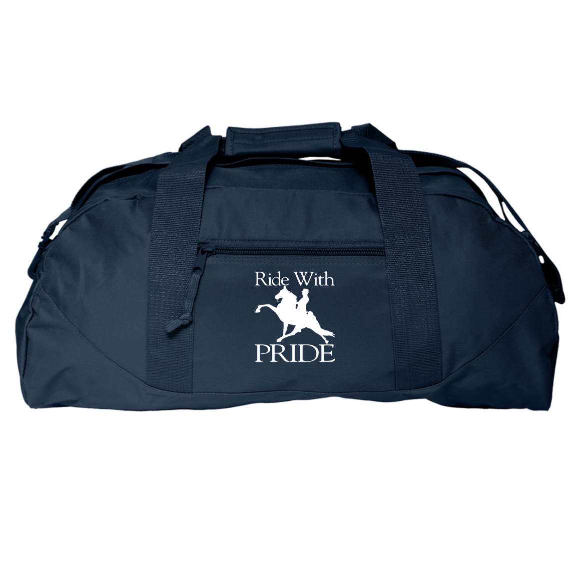 RIDEWITHPRIDEWHITE 8806 Liberty Bags Game Day Large Square Duffel