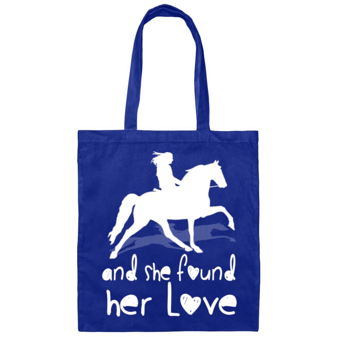 SHE FOUND HER LOVE (TWH pleasure) white art BE007 Canvas Tote Bag