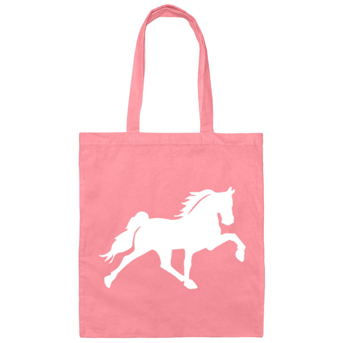 TENNESSEE WALKING HORSE DESIGN 3 JMD (WHITE) BE007 Canvas Tote Bag