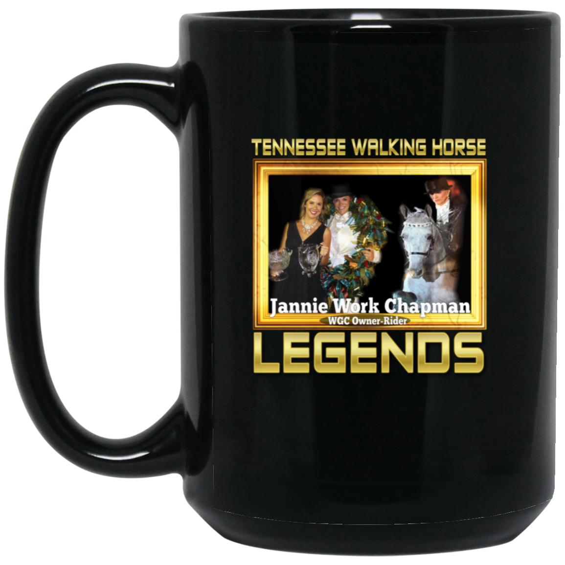 JANNIE WORK CHAPMAN(Legends Series) BM15OZ 15oz Black Mug