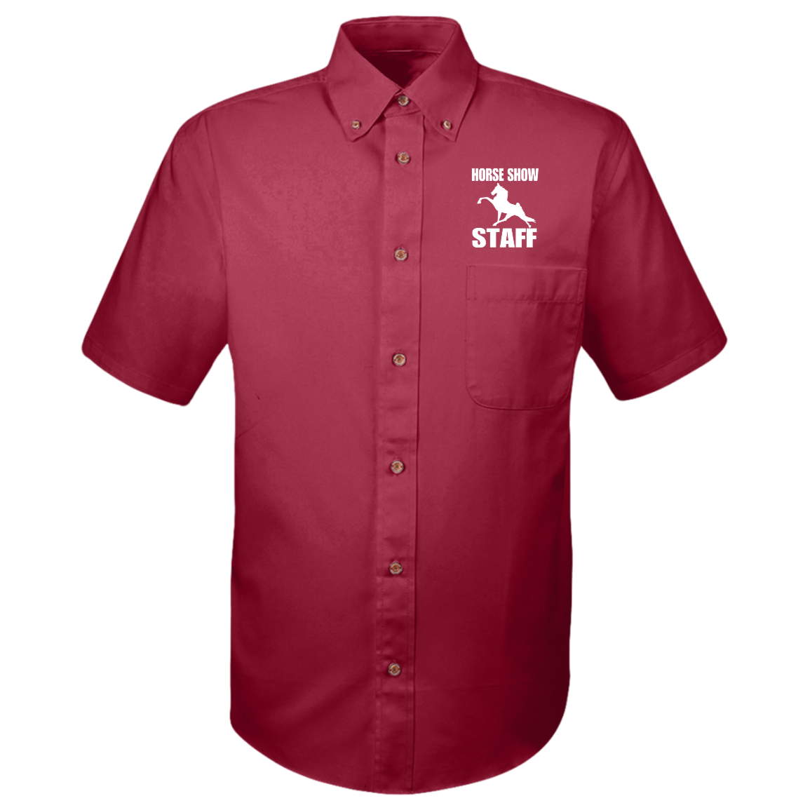 Horse Show Staff M500S Harriton Mens Easy Blend Short Sleeve Twill Shirt