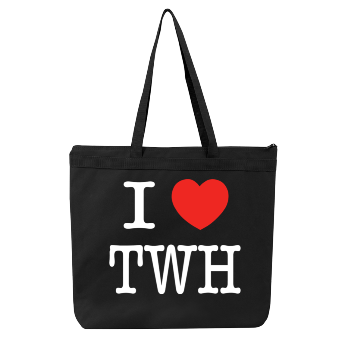 I LOVE TWH WHITE 8802 Liberty Bags Melody Large Tote