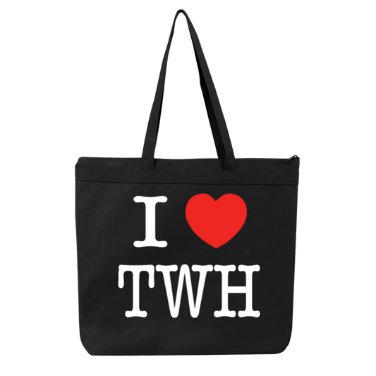 I LOVE TWH WHITE 8802 Liberty Bags Melody Large Tote