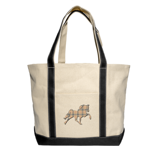 TENNESSEE WALKING HORSE DESIGN 3 JMD (BURBURY) 8872 Liberty Bags XL Cotton Canvas Boat Tote