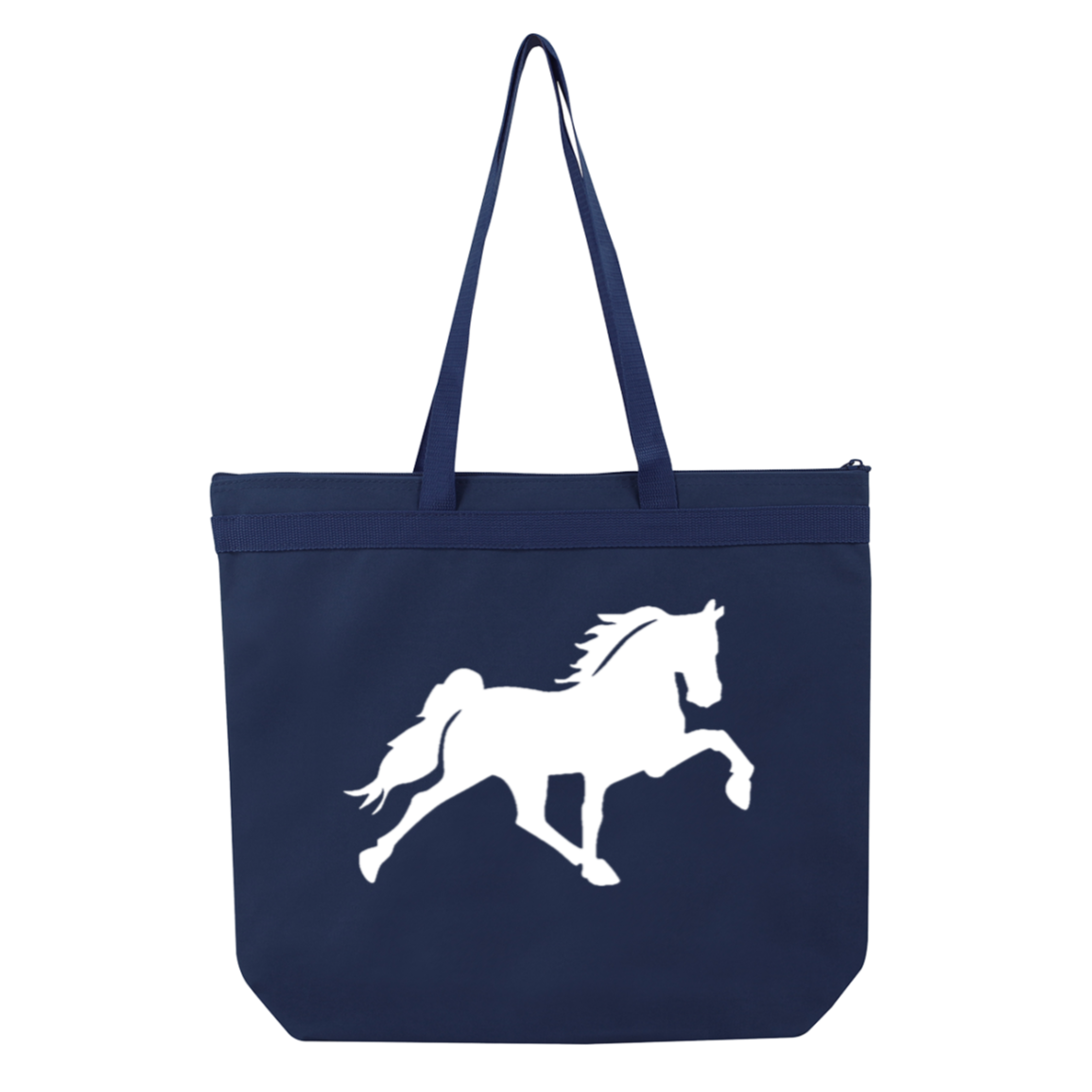 TENNESSEE WALKING HORSE DESIGN 3 JMD (WHITE) 8802 Liberty Bags Melody Large Tote