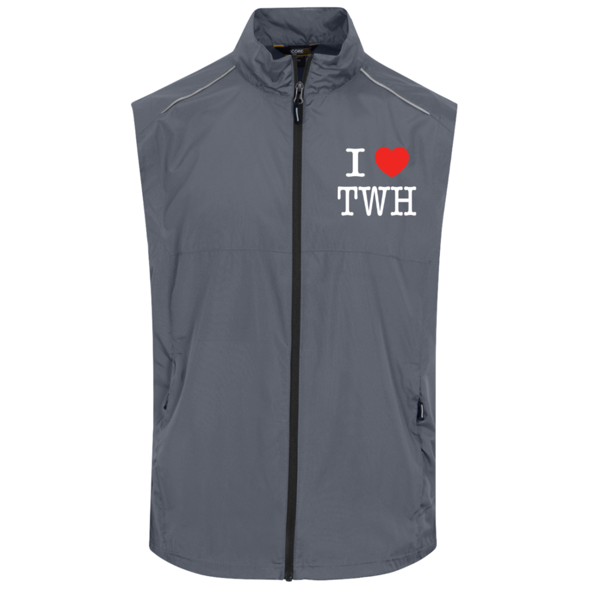 I LOVE TWH WHITE CE703 Core 365 Mens Techno Lite Unlined Vest