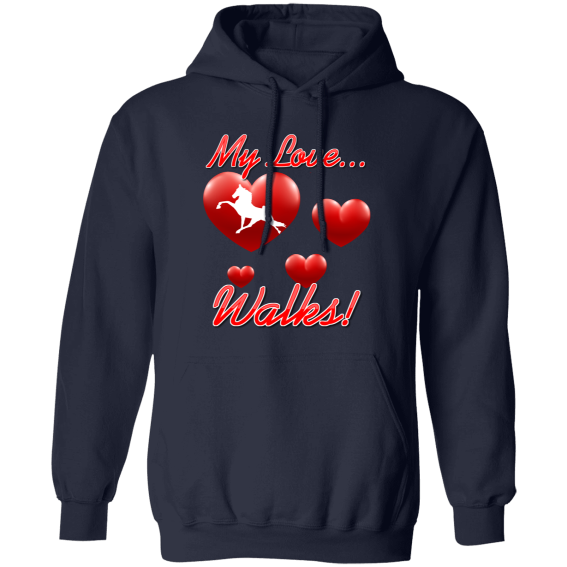 MY LOVE WALKS (Performance) G185 Gildan Pullover Hoodie