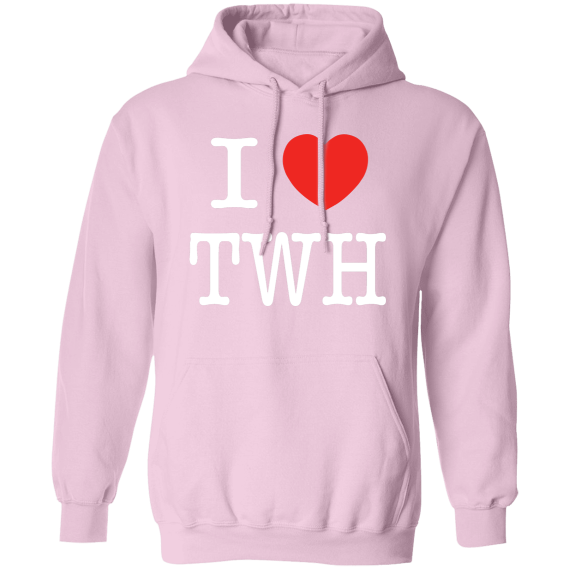 I LOVE TWH WHITE G185 Gildan Pullover Hoodie