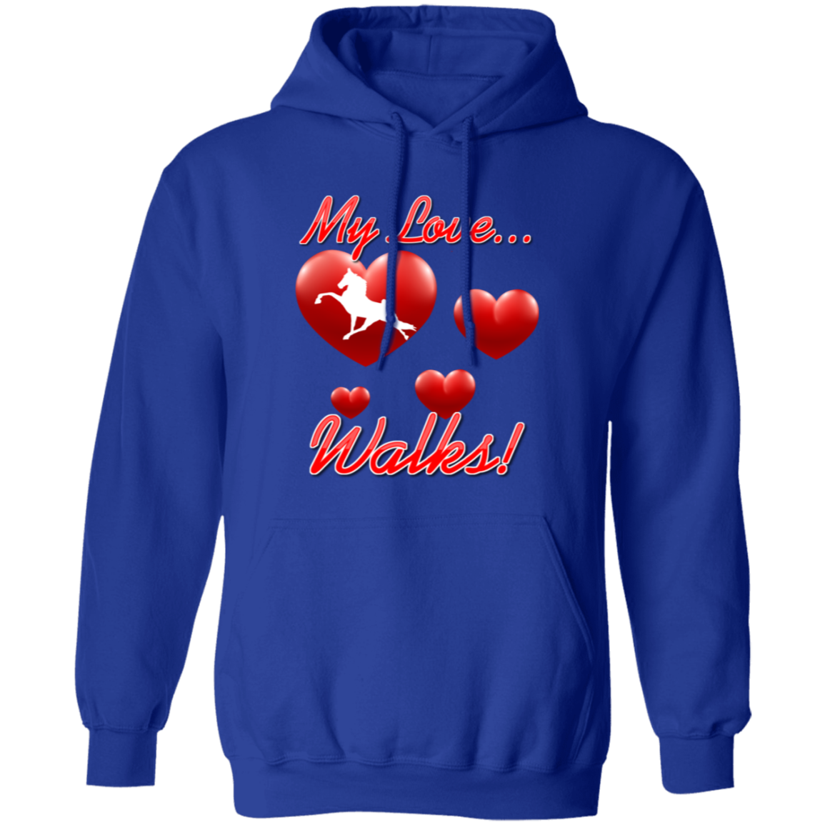 MY LOVE WALKS (Performance) G185 Gildan Pullover Hoodie