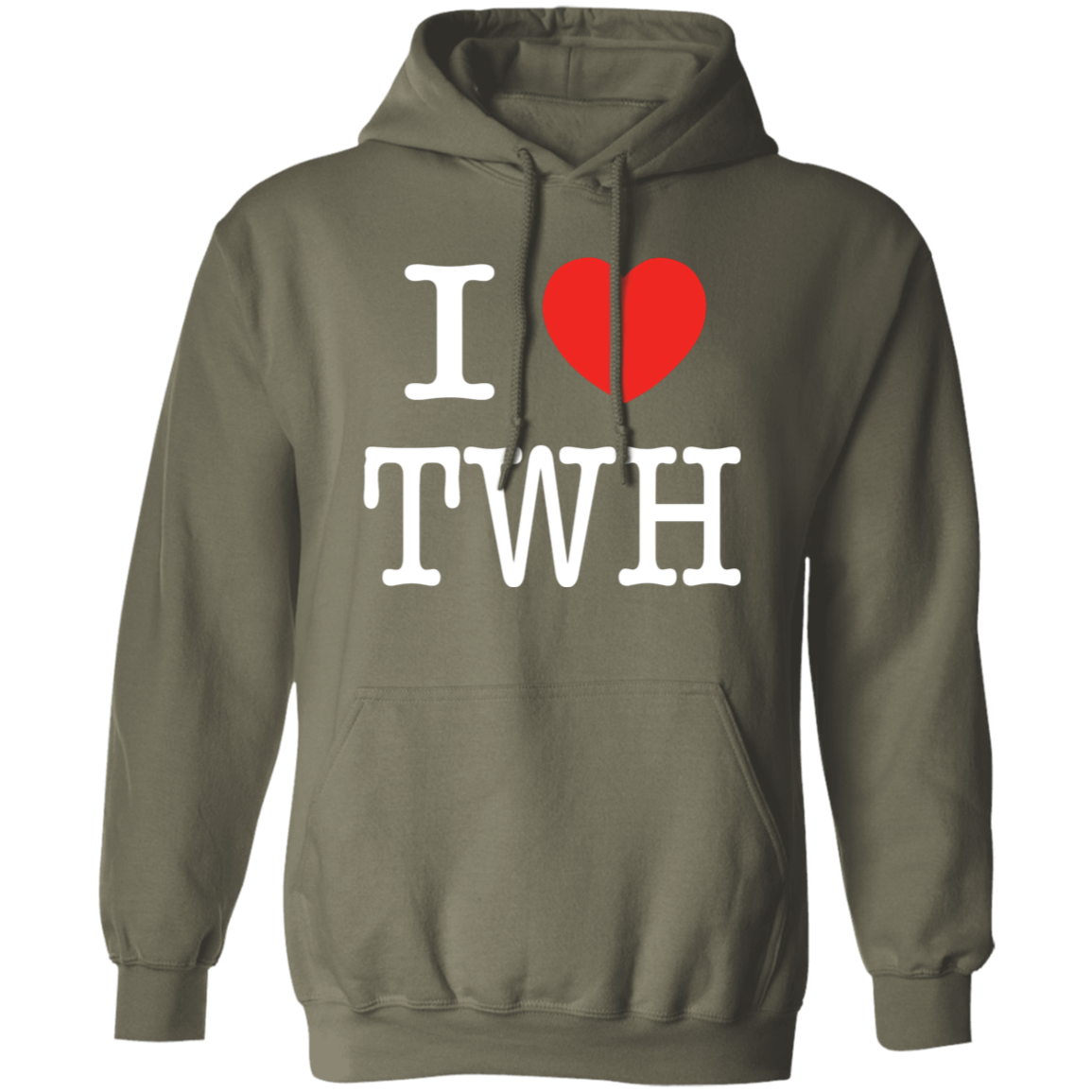 I LOVE TWH WHITE G185 Gildan Pullover Hoodie