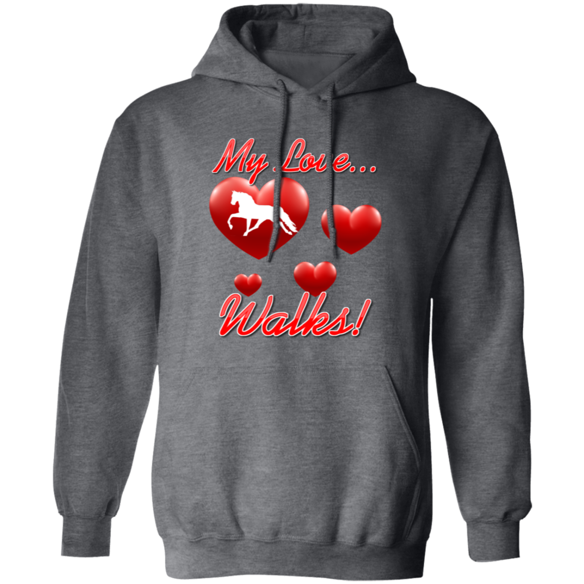 MY LOVE WALKS (Pleasure) G185 Gildan Pullover Hoodie