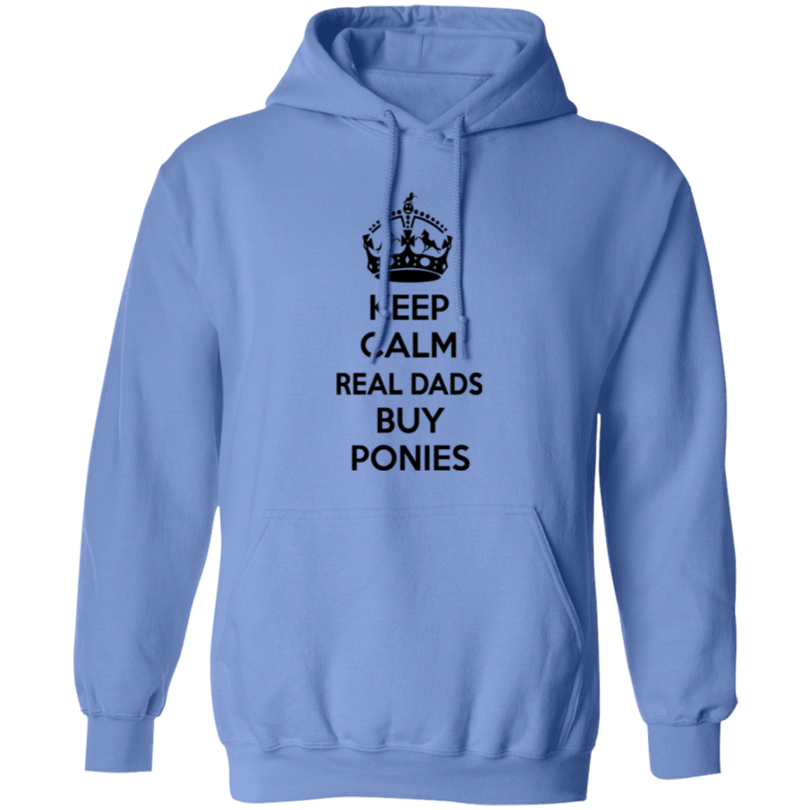 REAL DADS BUY PONIES (black) G185 Gildan Pullover Hoodie