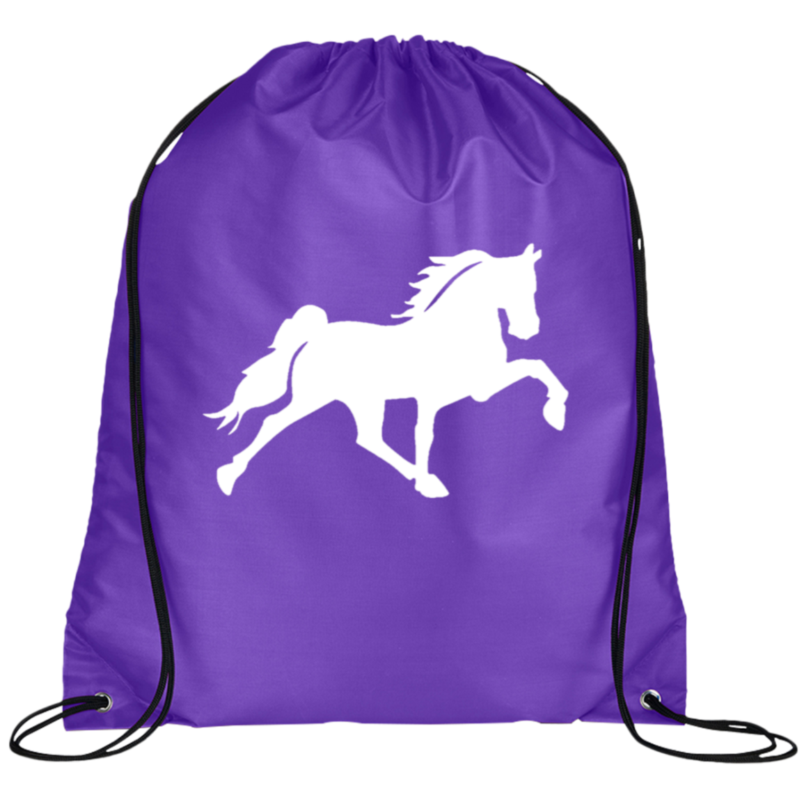 TENNESSEE WALKING HORSE DESIGN 3 JMD (WHITE) BG100 Prime Line Drawstring Cinch Backpack