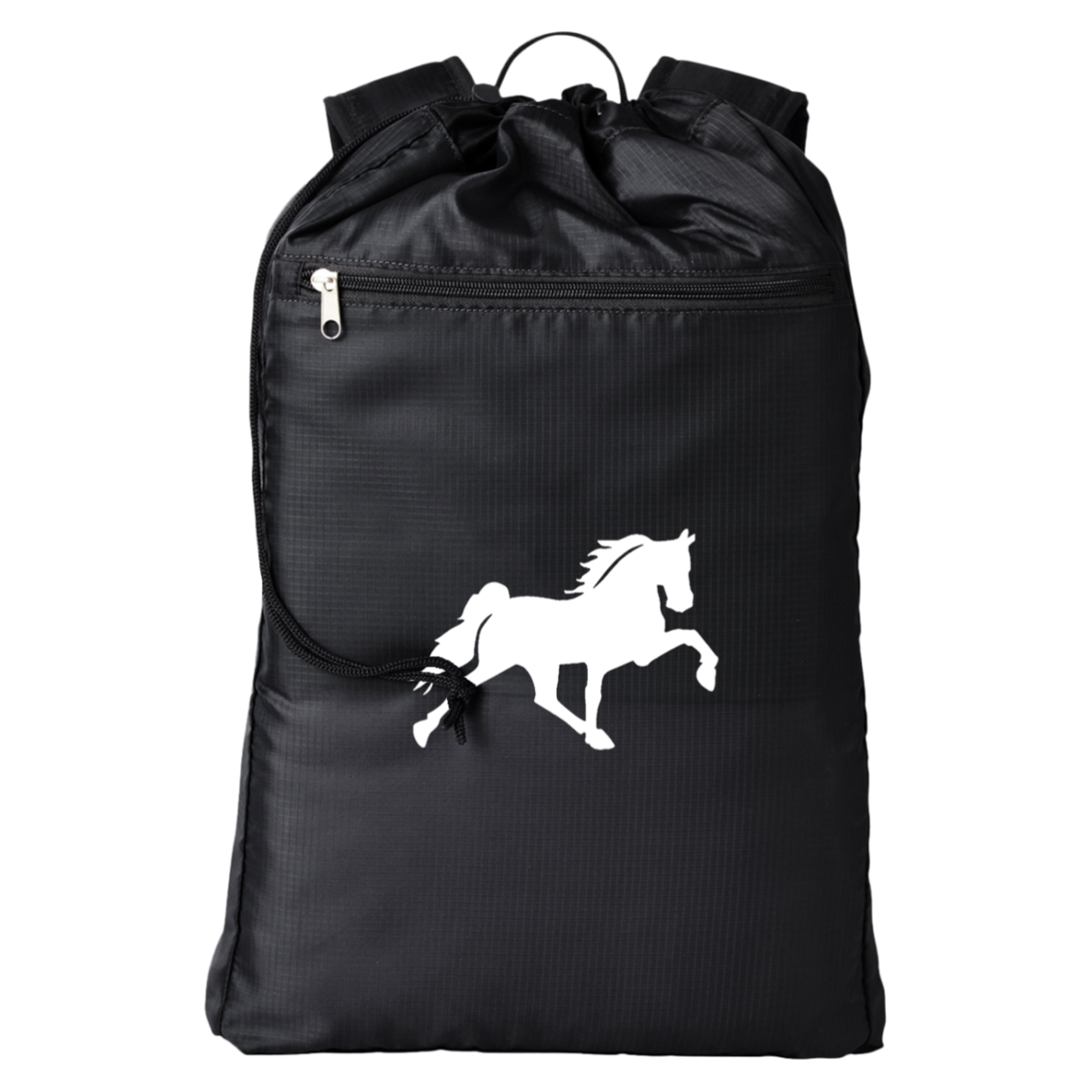 TENNESSEE WALKING HORSE DESIGN 3 JMD (WHITE) BE278 BAGedge Getaway Cinchback Backpack