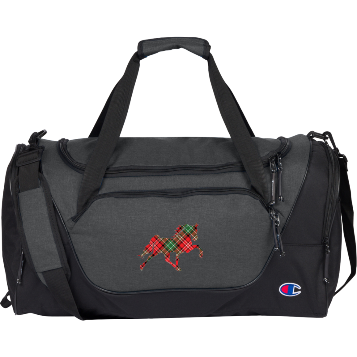 TENNESSEE WALKING HORSE DESIGN 3 JMD (RED PLAID) CA1003 Champion Core Duffel