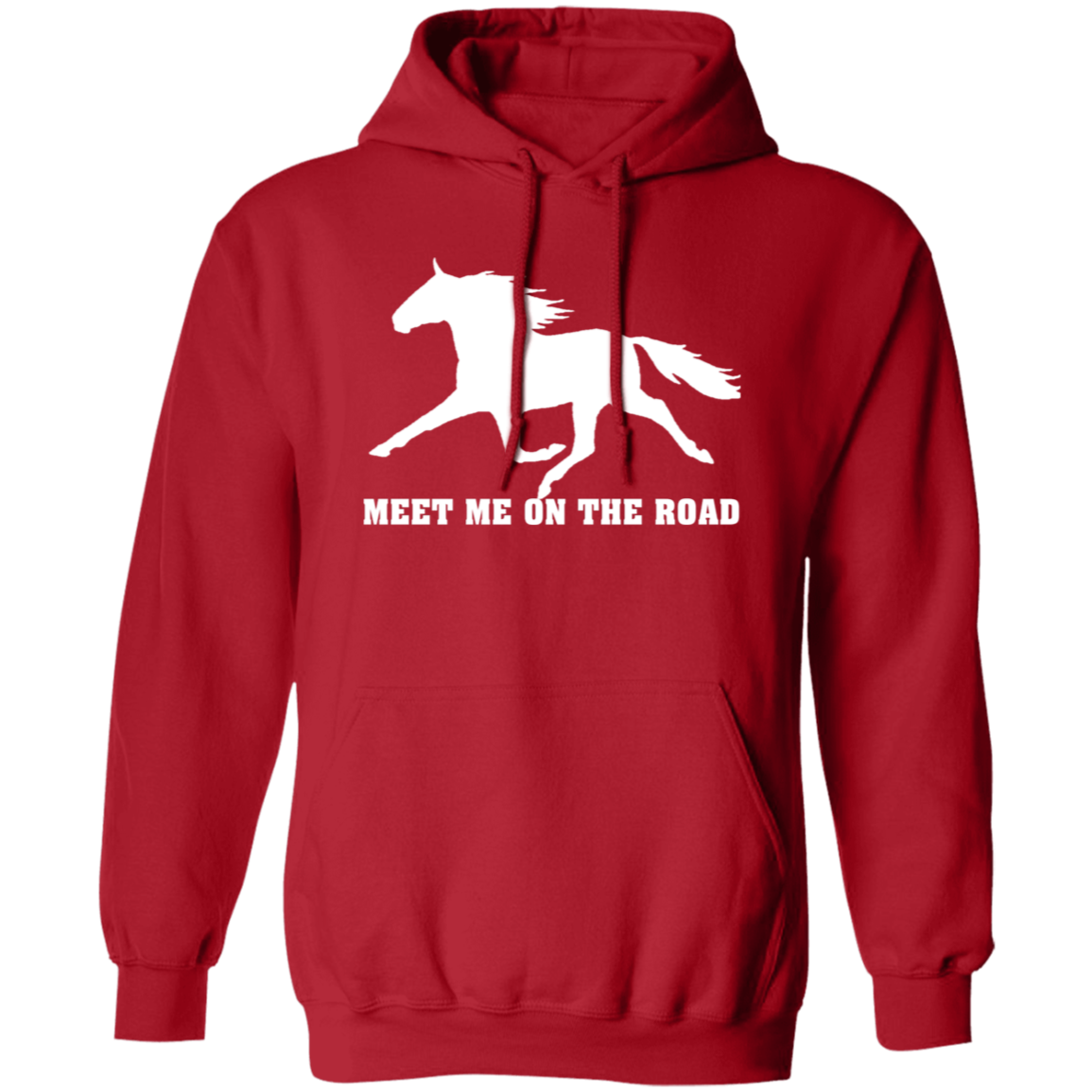 MEET ME ON THE ROAD (WHITE) G185 Gildan Pullover Hoodie